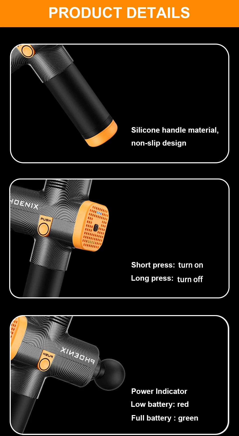 Phoenix A2 Deep Tissue Massage Gun